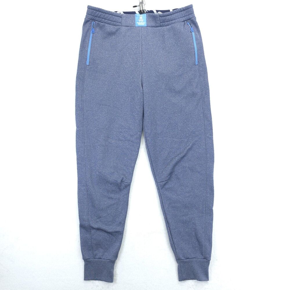 Psycho Bunny Sweatpants Mens Medium Blue Gym Workout Performance Joggers